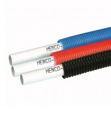 Труба HENCO STANDARD в красной гофре, PEXc-AL-PEXc, 26х3, бухта 50 метров
