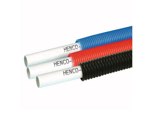 Труба HENCO STANDARD в красной гофре, PEXc-AL-PEXc, 26х3, бухта 50 метров