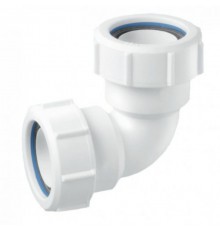 Отвод на 90° компрессионный Ду=50ммхДу=50мм; цвет-белый