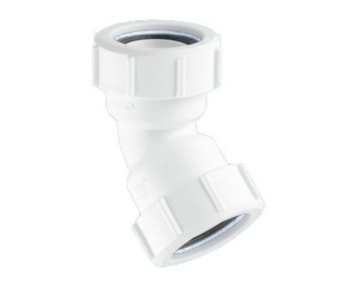 Отвод на 135° компрессионный Ду=50ммхДу=50мм; цвет-белый