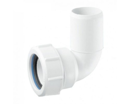 Отвод на 90° компрессионный Ду=50ммхДн=50мм; цвет-белый