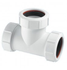 Тройник компрессионный Ду=50ммхДу=50ммхДу=50мм; цвет-белый