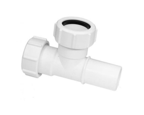 Тройник компрессионный Дн=50ммхДу=50ммхДу=50мм; цвет-белый