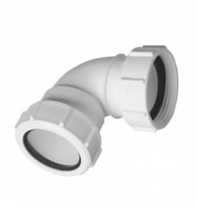 Отвод на 90° компрессионный 2«мама»хДу=50мм; цвет-белый