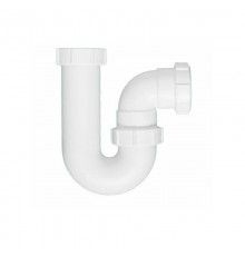 Сифон трубный Р-образный без выпуска (2х50мм) нерегулируемый по высоте; выход компрессионный Ду=50м