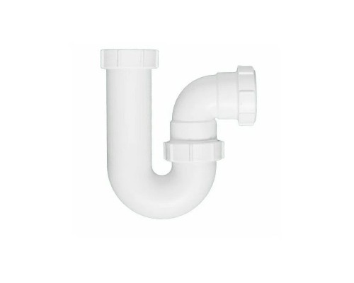 Сифон трубный Р-образный без выпуска (2х50мм) нерегулируемый по высоте; выход компрессионный Ду=50м