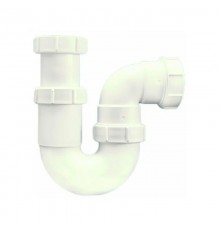 Сифон трубный McAlpine P/S-образный 2" х 50 мм без выпуска неразборный, выход 50 мм