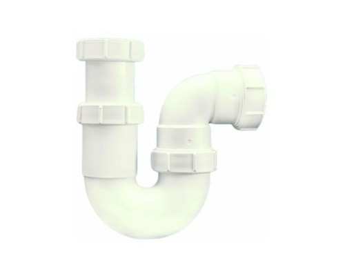 Сифон трубный McAlpine P/S-образный 2" х 50 мм без выпуска неразборный, выход 50 мм