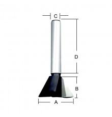 Фреза «ласточкин хвост» 9,5х32х9,5х8 мм; 9 ° (D-10883)