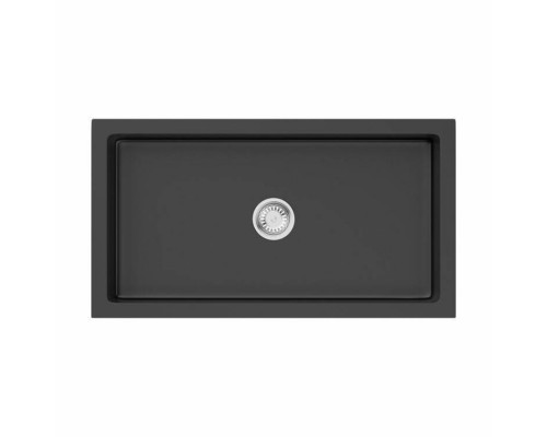 Мойка, OMOIKIRI, Mikura, шгв 760-460-254, отверстия для смесителя-отсутствуют, цвет-черный