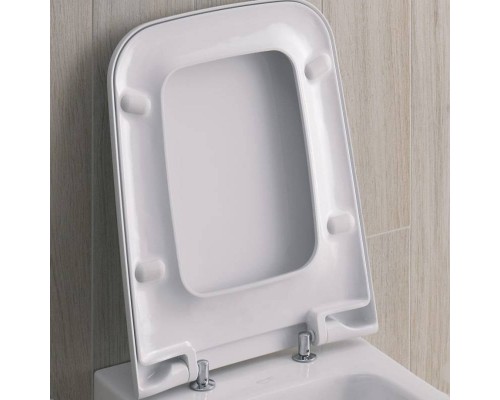 Сиденье для унитаза Geberit iCon Square, SoftClose, быстросъемное, петли хром