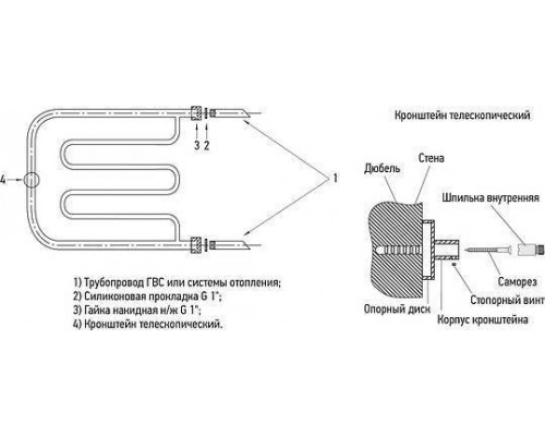 Сунержа Лира Полотенцесушитель водяной 65x50h, цвет: без покрытия 00-0011-5065