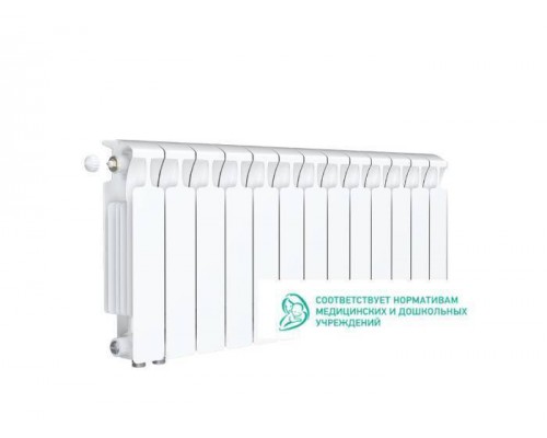 Rifar Monolit Ventil 350 13 секций, нижнее левое подключение (белый)