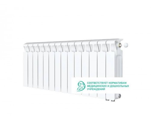 Rifar Monolit Ventil 350 14 секций, нижнее правое подключение (белый)