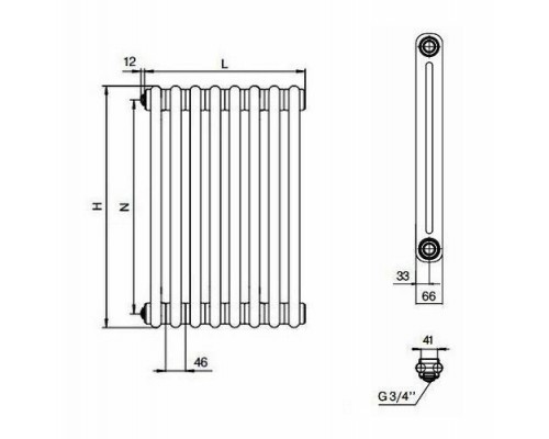 Радиатор отопления Rifar TUBOG TUB 2180-08