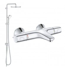 Промо-набор: душевая система GROHE Tempesta Cosmopolitan System 250 для ванны с термостатом, хром (146675)