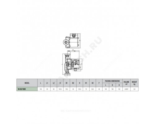 Насос циркул VA 65/180 X PN10 230В б/к DAB 60182167H