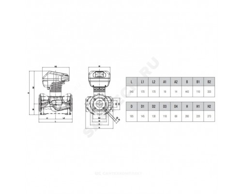 Насос циркул ГВС EVOPLUS B 150/340.65 SAN M PN16 230В DAB 60151179