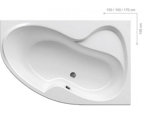 Ванна Rosa II 150х105 правая белая CJ21000000