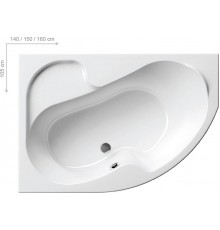 Ванна Rosa I 140х105 левая белая CI01000000