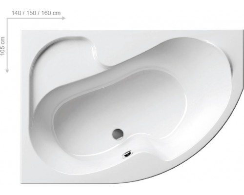 Ванна Rosa I 140х105 левая белая CI01000000