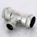 Тройник пресс нержавеющая сталь Sanpress Inox VIEGA 42х28х42