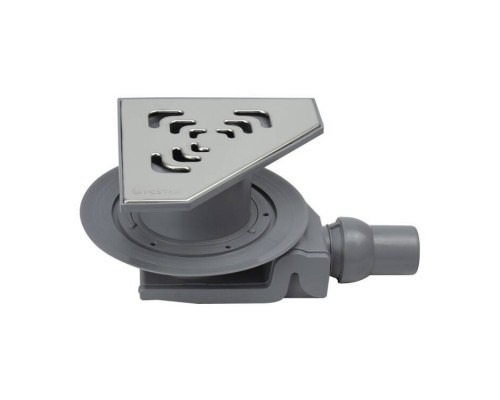 Трап, Pestan, Confluo Standard Angle 2, горизонтальный, DN-50, цвет решетки-хром глянец