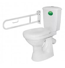 42301120012 Унитаз-компактПерсонаСтандарт (с откидным окрашенным поручнем) подвод воды нижний, косой выпуск 42301120012