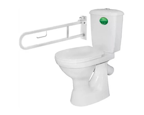 42301120012 Унитаз-компактПерсонаСтандарт (с откидным окрашенным поручнем) подвод воды нижний, косой выпуск 42301120012