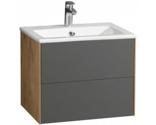 1A2580K1AJA00 Набор: 1A258001AJA00 Тумба-умывальник Сохо 60 Дуб Веллингтон/ 1WH501606 РаковинаЭлина 60 1A2580K1AJA00