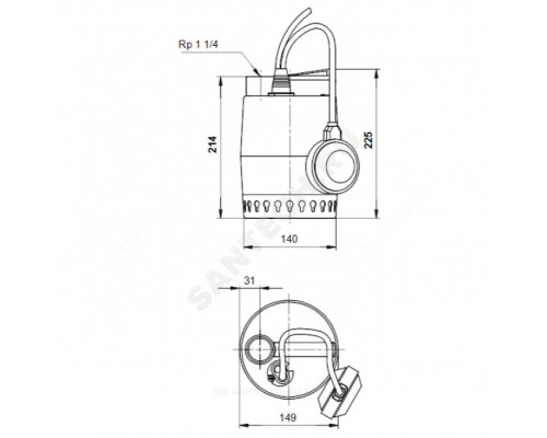 Насос дренажный Unilift KP 150-A1 230В Grundfos 011H1800