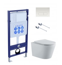 SET AQUATEK ВЕГА-1905-013 (рама AQUATEK Standard INS-0000012 с клавишей KDI-0000013 и крепежом KKI-0000001+унитаз ВЕГА AQ1905-00 с тонким сиденьем sc SET AQUATEK ВЕГА-1905-013 KK-1