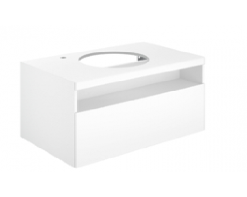 32864970100 STAGELINE Тумба под умывальник 800x550x490mm,1 ящик,oтверстие под смеситель слева,с освещением,pозеткa и USB,пластиковый сифон,цв.vulkanit 32864970100