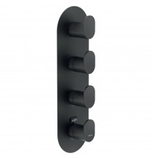 UP94104BM UP термостатический смеситель для ванны 4 выхода (внешняя часть), матовый черный UP94104BM