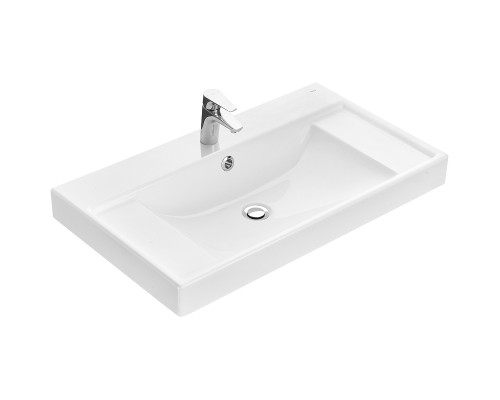 ZRU9307562 ONA раковина мебельная 800х460x132 мм из композитного материала, белый (ГРУЗИТЬ ТОЛЬКО С МЕБЕЛЬЮ) ZRU9307562