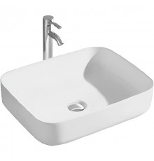 AQ5515-MW ВЕГА раковина 500390130 для установки на столешницу, мвтовый белый AQ5515-MW