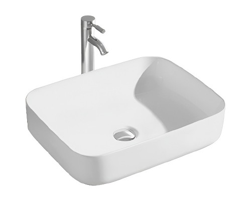 AQ5515-MW ВЕГА раковина 500390130 для установки на столешницу, мвтовый белый AQ5515-MW