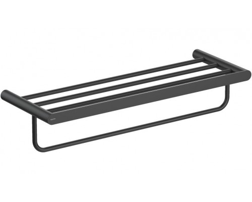 AQ4415MB ЛИРА полка для полотенец, матовый черный AQ4415MB