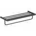 AQ4415MB ЛИРА полка для полотенец, матовый черный AQ4415MB