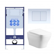 Set AQUATEK АМАДЕО cm (рама AQUATEK Standard INS-0000012 с звукоиз.прокладкой+крепеж KKI-0000002+кнопкаKDI-0000009+унитаз АМАДЕО AQ1180-00 с крышкой SET AQUATEK АМАДЕО cm-009 4в1