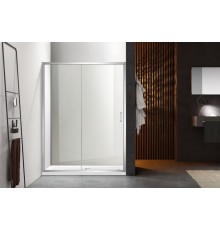 AQ ARI RA 12020CH Душевая дверь двухэлементная, раздвижная1200x2000 профиль хром, стекло прозрачное AQ ARI RA 12020CH