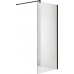 AQ WIW 09020BL Душевая перегородка Walk in с держателем 900x2000 профиль черный, стекло прозрачное AQ WIW 09020BL