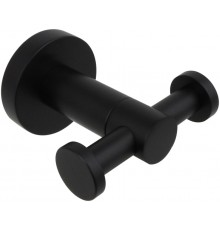 AQ4002MB ВЕГА крючок двойной, матовый черный AQ4002MB