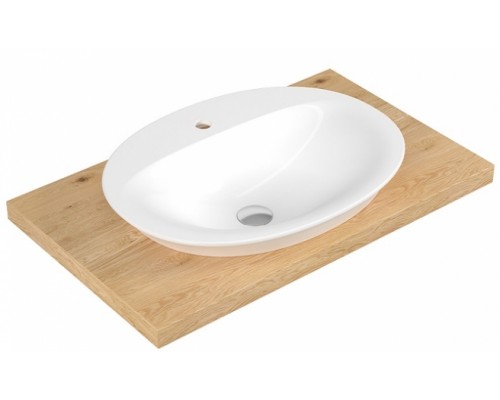 HR34TXS110H HERA овальная раковина для установки в столешницу 46х60 см, с отверстием под смеситель, Serel HR34TXS110H