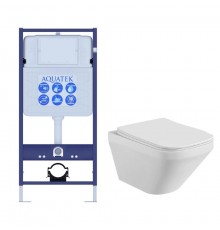 SET AQUATEK ЛИРА (рама AQUATEK Standard INS-0000012(без клавиши и крепежа)+унитаз ЛИРА AQ1155-00 с тонким сиденьем soft-close SET AQUATEK ЛИРА