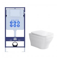 SET AQUATEK АМАДЕО (рама AQUATEK Standard INS-0000012(без клавиши и крепежа)+унитаз АМАДЕО AQ1163-00 с тонким сиденьем soft-close SET AQUATEK АМАДЕО