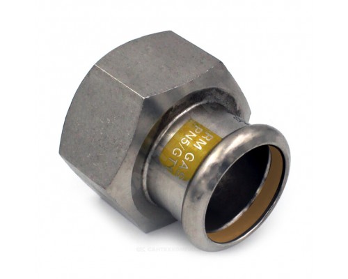 Муфта нерж AISI316L Дн42х1 1/2" Ру5 пресс/ВР Inoxpres Gas RM 190112042G