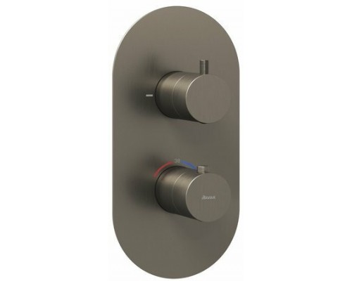 Смеситель скрытого монтажа ES 063.20GB.O2 ГРАФИТ (2 вывода) + нужен RB 07C.50 (X070232) X070323