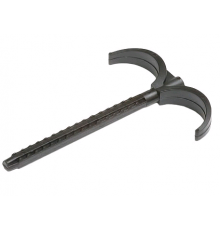 Дюбель крюковой двойной, РЕХАУ, чёрный, для 2 труб в изоляции диаметрами 16/17, 20, 25, 32 мм