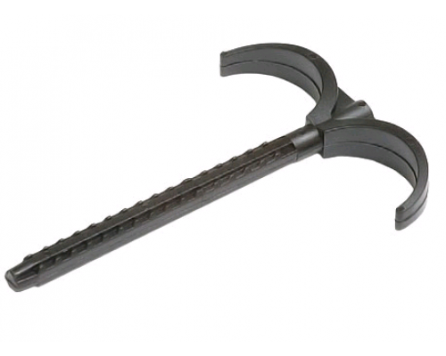 Дюбель крюковой двойной, РЕХАУ, чёрный, для 2 труб в изоляции диаметрами 16/17, 20, 25, 32 мм